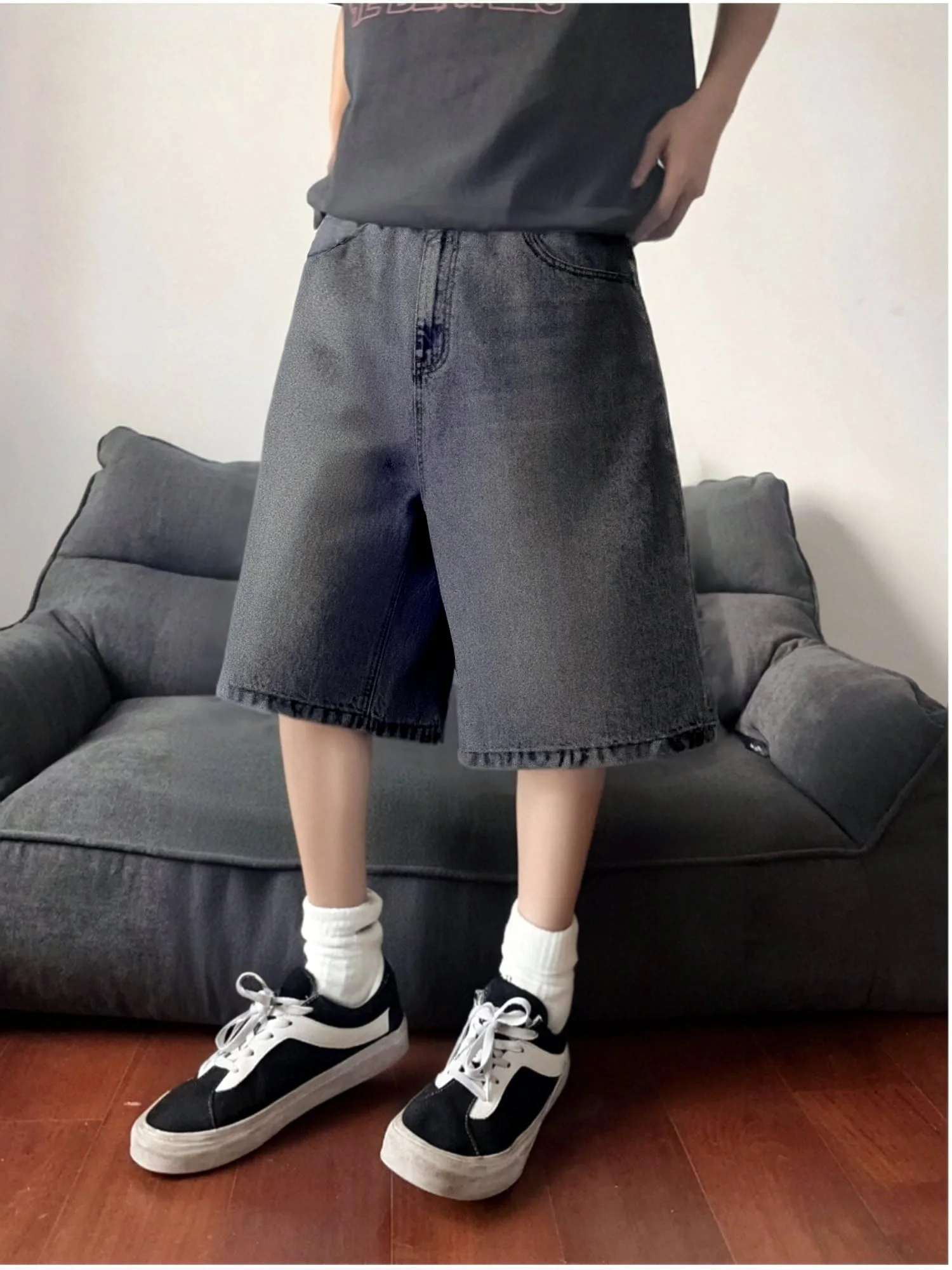 LuminBlaze black jorts