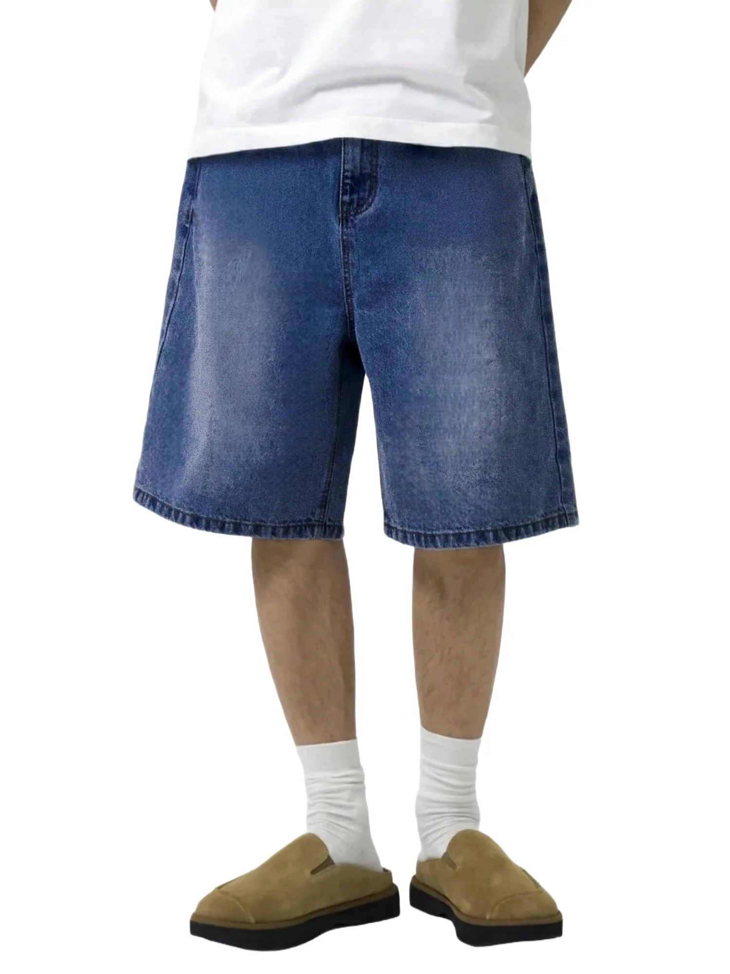 LuminBlaze Baggy Jort in Dark Blue Vintage