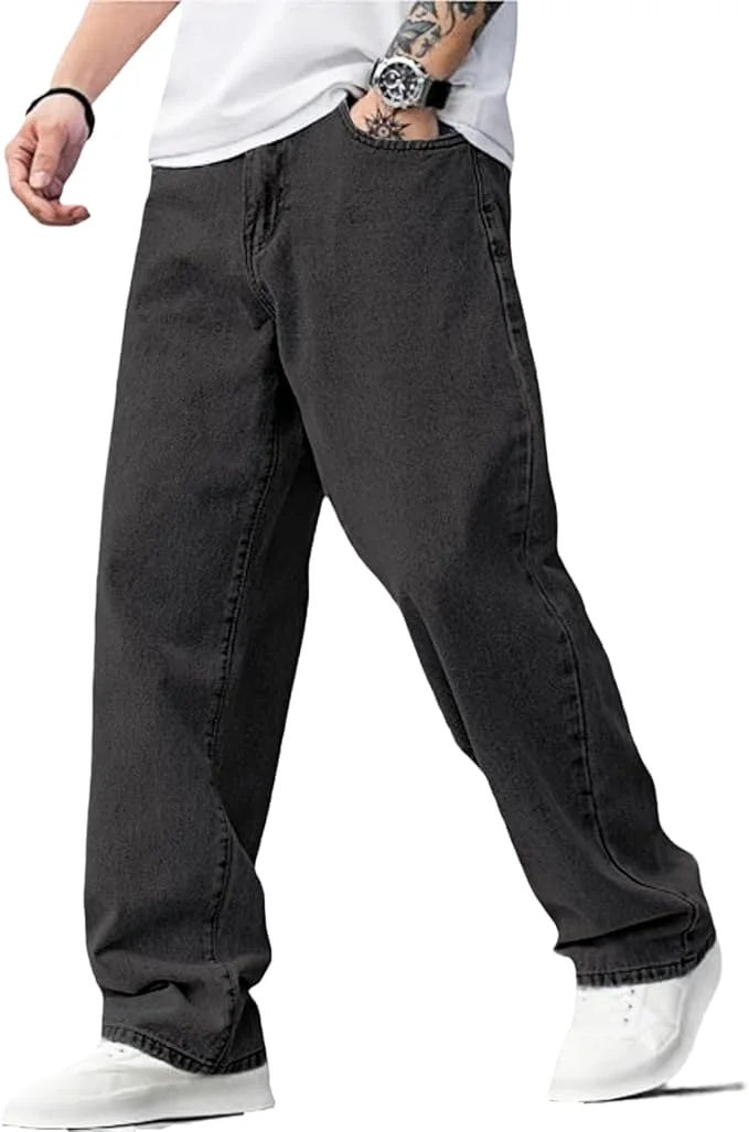 LuminBlaze Carpenter Baggy Jean in Black