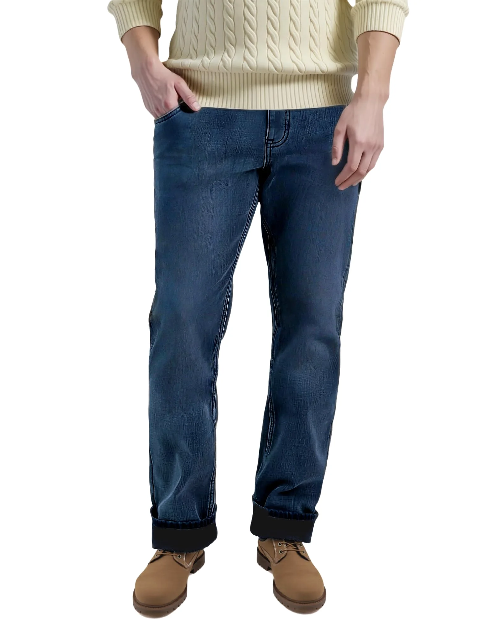 LuminBlaze fleece-lined jeans